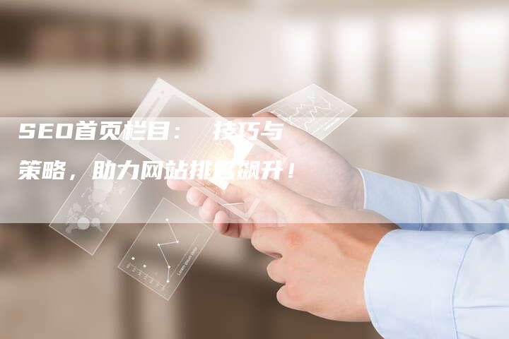 SEO首页栏目: 技巧与策略,助力网站排名飙升!-想发外链网