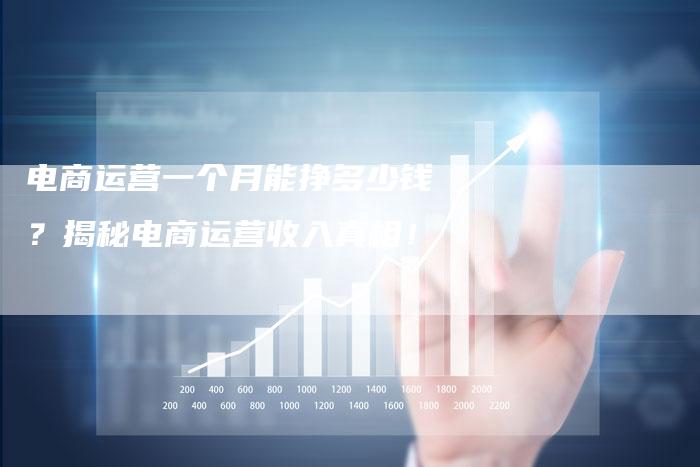 电商运营一个月能挣多少钱?揭秘电商运营收入真相!-想发外链网