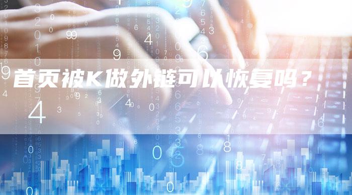 首页被K做外链可以恢复吗？