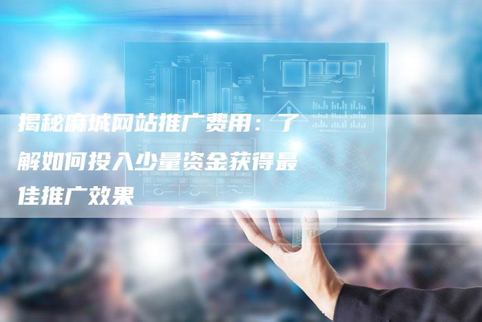 揭秘麻城网站推广费用:了解如何投入少量资金获得最佳推广效果-想发外链网