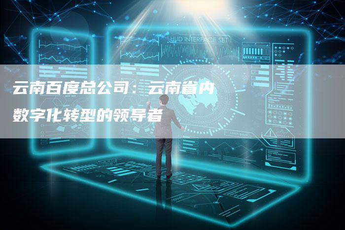 云南百度总公司:云南省内数字化转型的领导者-想发外链网